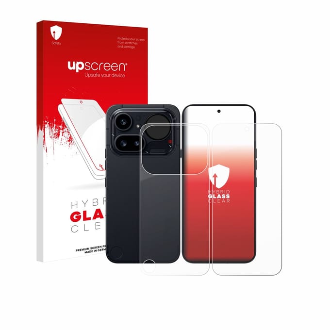upscreen - Screenprotector voor Nothing Phone (4a) Pro (Voor+Achter) - Folie Beschermfolie Beschermglas transparant