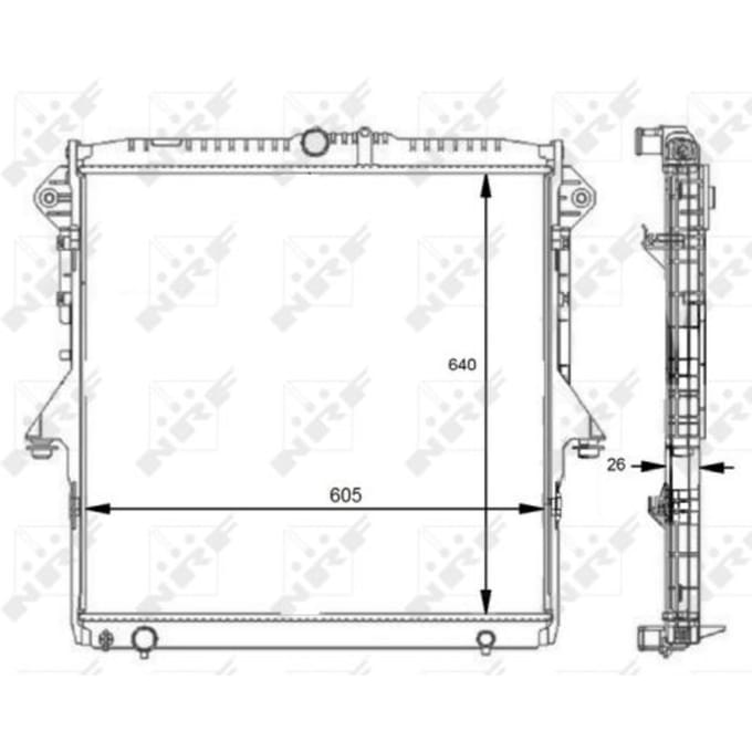Radiator, motorkoeling NRF 59074