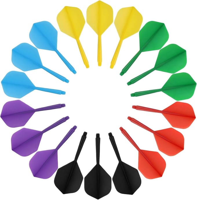 Set van 18 Standaard Dartvleugels voor Steeltip en Softtip Darts