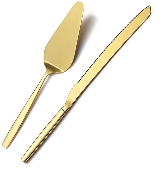 Dailygoods- Taartsnijset Elegant Design - Bruiloft/Feest - Roestvrij Staal - Taartmes - Taartschep - Ergonomisch Design