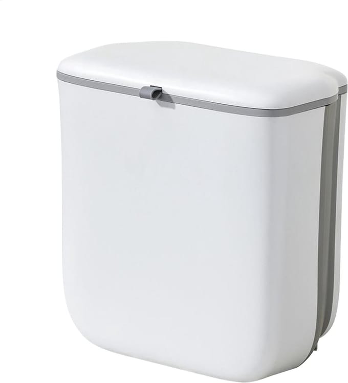 Compostbak Keuken - Afvalbak Composteren - Voedselafval Verwerken - Opvouwbaar Ontwerp - 264 Gallon - Wit