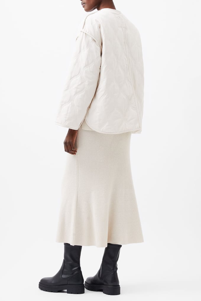 French Connection Aris Quilted Jacket Classic Cream Maat: M | Jassen Outlet | Dames | Wit