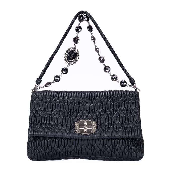 Medium Crystal Chain Flap Clutch   schoudertas