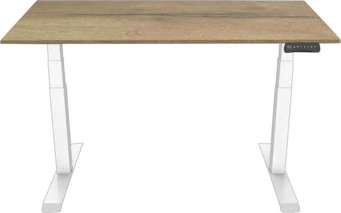Euroseats Elektrisch Zit Sta Bureau 140 x 80 Wit/Eiken