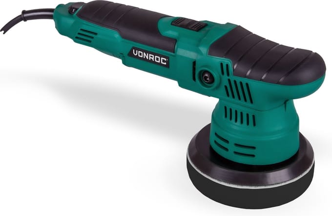 VONROC Excentrische polijstmachine - poetsmachine – 650W – Ø125mm – Soft start – Vast vermogen & 1 polijstschijf
