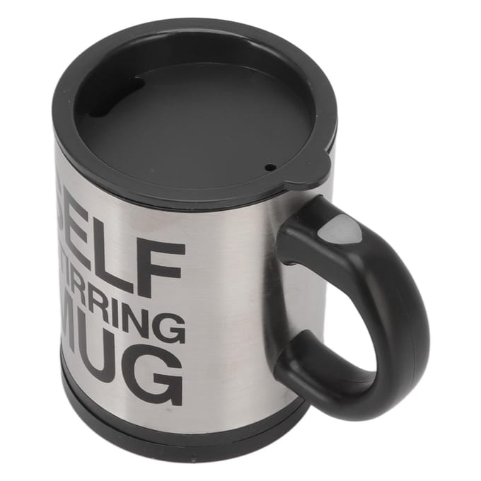 Zelfroerende Beker Elektrisch 400ml Automatische Mengbeker Koffie Mengbeker om uit te Drinken Zwart L zwart