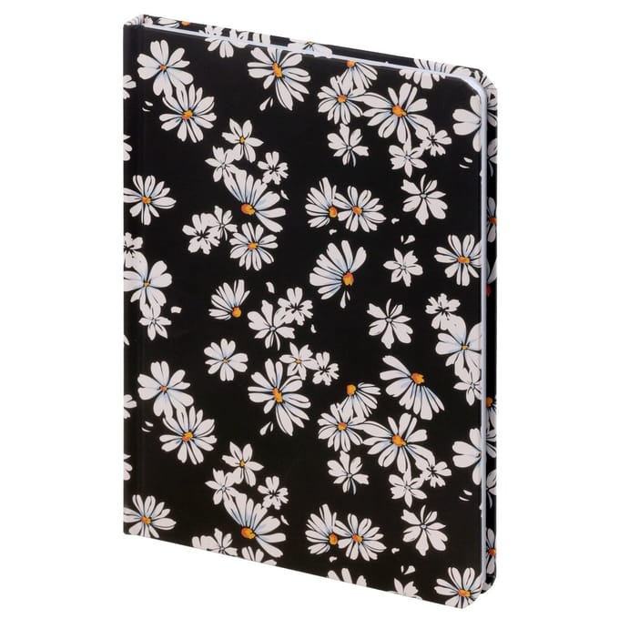 BV475-2 zwart notitieboekje Bloemen