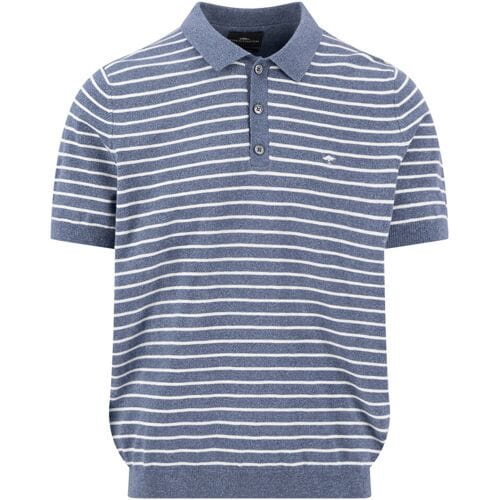 Fynch-Hatton Polo Striped Cotton Linnen Horizon / male