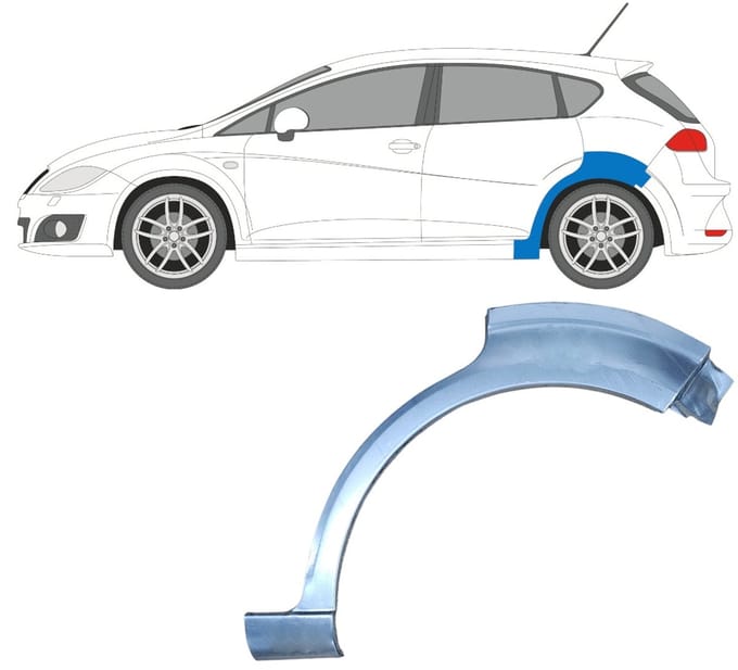 Reparatiepaneel achterspatbord voor Seat Leon 2005-2012 / Links