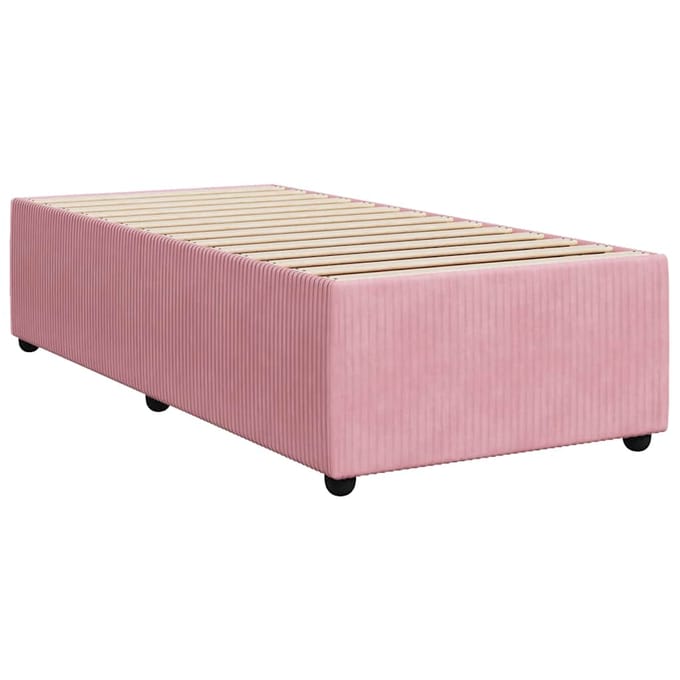 vidaXL - Bedframe - fluweel - roze - 80x200 - cm