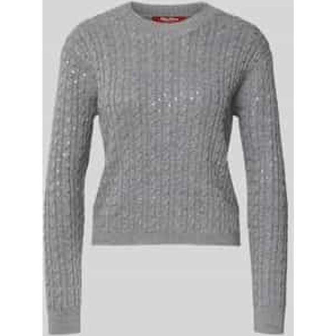 Slim fit gebreide pullover van zuivere scheerwol, model 'USSURI'