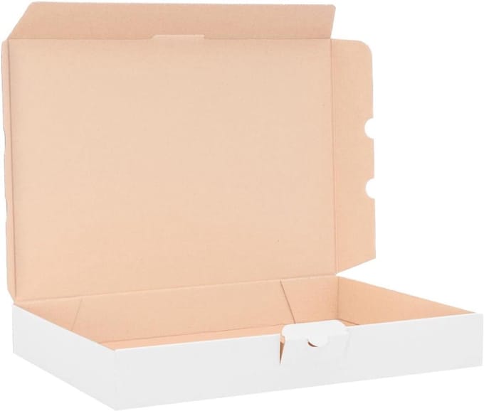 Maxibriefdozen - Verzenddozen B4 - Documenten Verzenden - Zonder Tape Sluiting - 35 x 25 x 5 cm - Wit