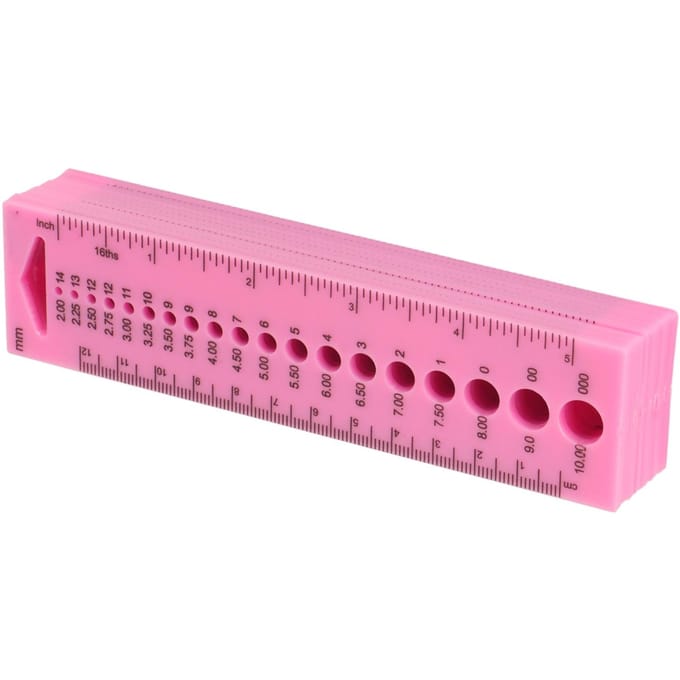 10 stuks Breinaaldmeter Plastic Duidelijke Schalen Multifunctioneel Draagbare Naaidoos CM Liniaal pink