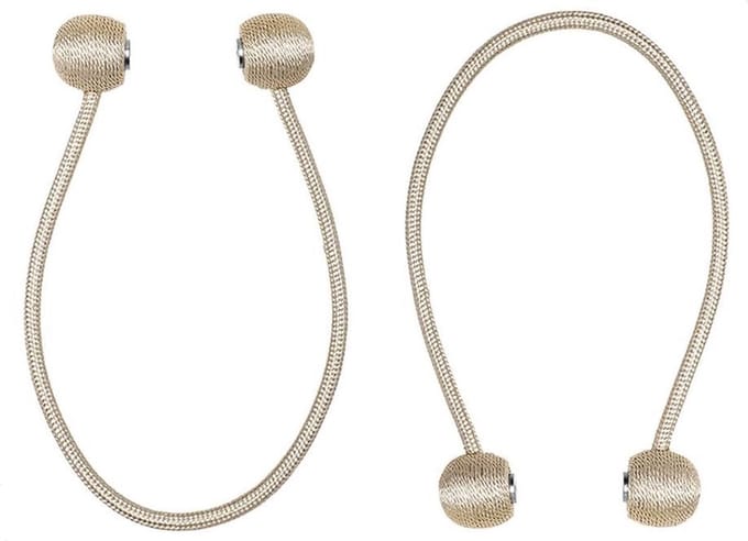 Larson - Gordijn embrasse - Beige - 2 stuks - 40 cm