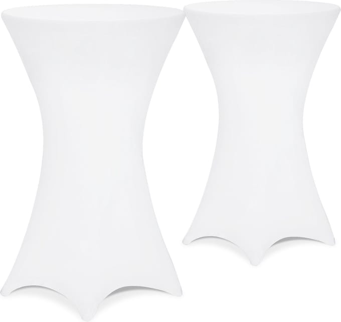 Detex 2x Tafelrok Statafel - Ø80-85cm 30°C Wasbaar – Wit