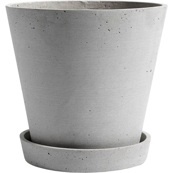 HAY - Bloempot met schotel - grijs - XL - grau