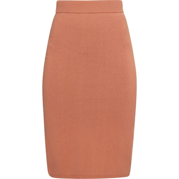 usha Gebreide midi-rok Dames beige roze