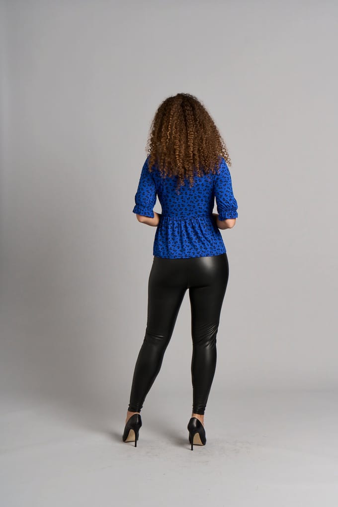 Jasmin Franje Top - Blauw