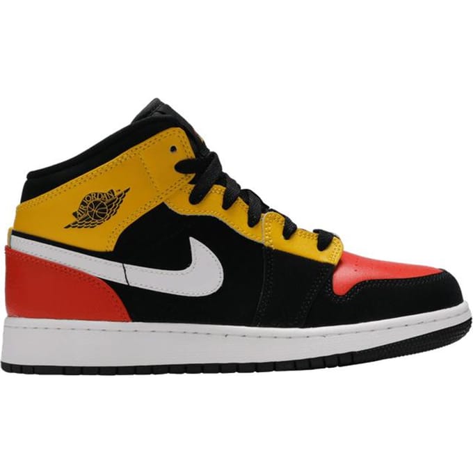 Jordan 1 Mid Zwart Amarillo Team Oranje (GS) 36 black