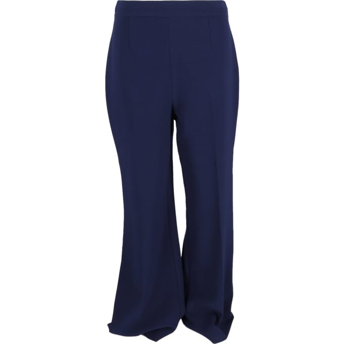 Diane Von Furstenberg flared broek in marineblauwe viscose
