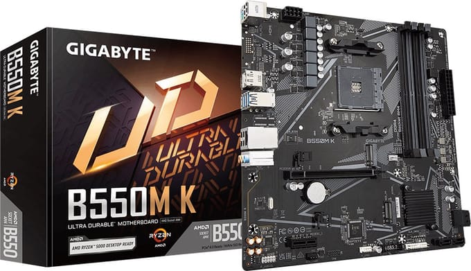 GIGABYTE B550M K Moederbord - AMD B550 - AMD AM4 - DDR4 RAM - Micro-ATX