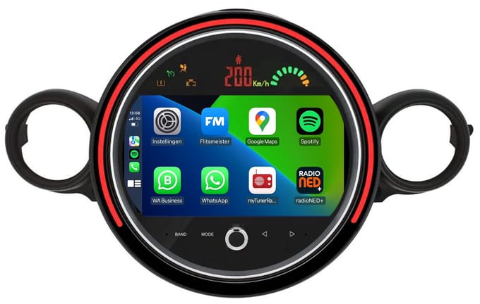 Carplay voor Mini Cooper | Cooper S R56 | Cooper D R56 | Cooper R56 | Cooper Hatchback R56 | One R56 2008 t/m 2013 | Android 13 | Draadloos Apple Carplay & Android Auto | 2GB + 32GB | Davilon | 2008 2009 2010 2011 2012 2013 | Bluetooth & Wifi