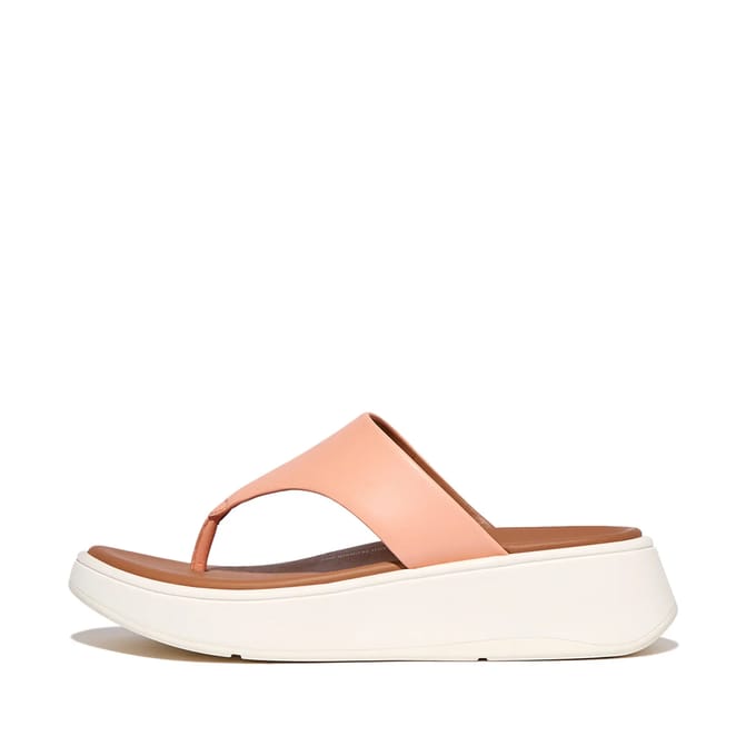 FitFlop F-Mode Leather Flatform Toe-Post Sandals ROZE - Maat 42