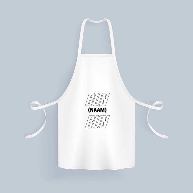 Akyol - run met eigen naam Keukenschort - Hardlopen - hardloper - sport - 82 bij 71 cm