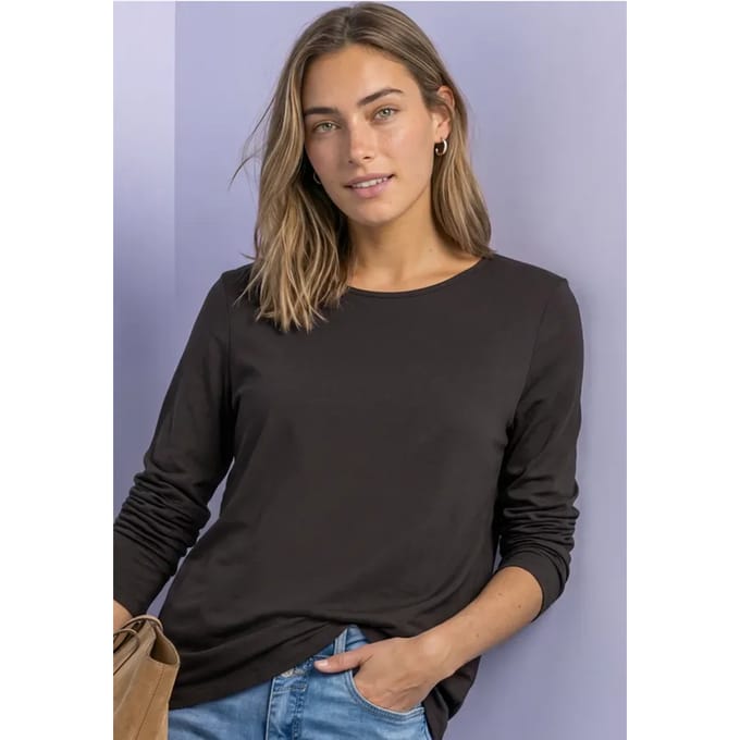 Effen shirt met lange mouwen