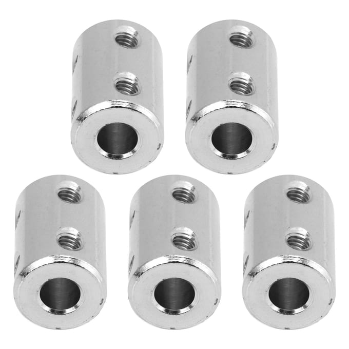 Accouplement d'arbre flexible 5 pièces 6 à 6 mm en acier haute résistance pour transmission gray