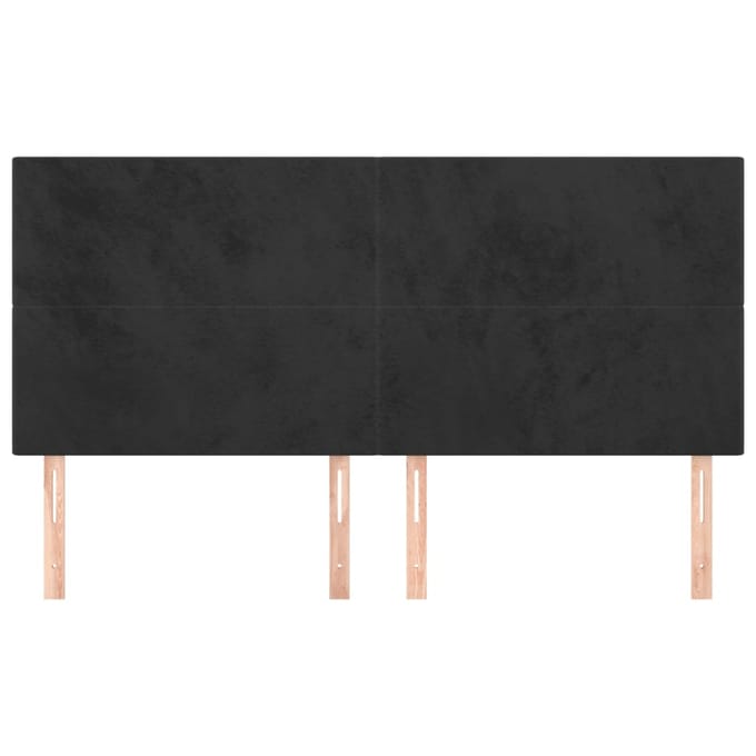 vidaXL - Hoofdbord - zwart - 160x5x118/128 - cm - fluweel