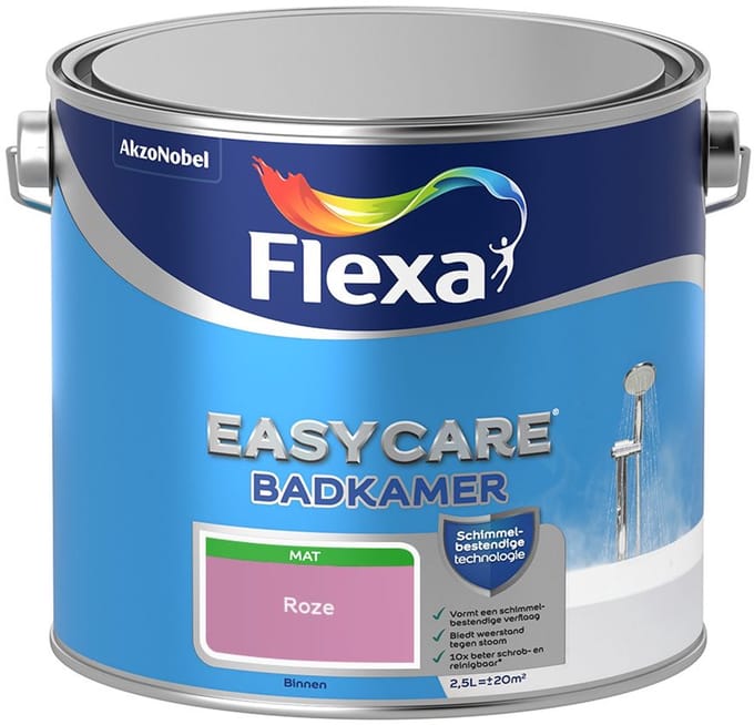 Flexa - Easycare Badkamer - Roze - Mengverf - 2,5 L