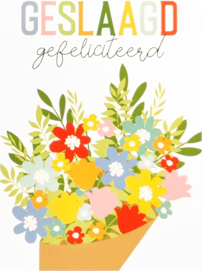 Kaart - Geslaagd - SGR31 - Geslaagd, gefeliciteerd