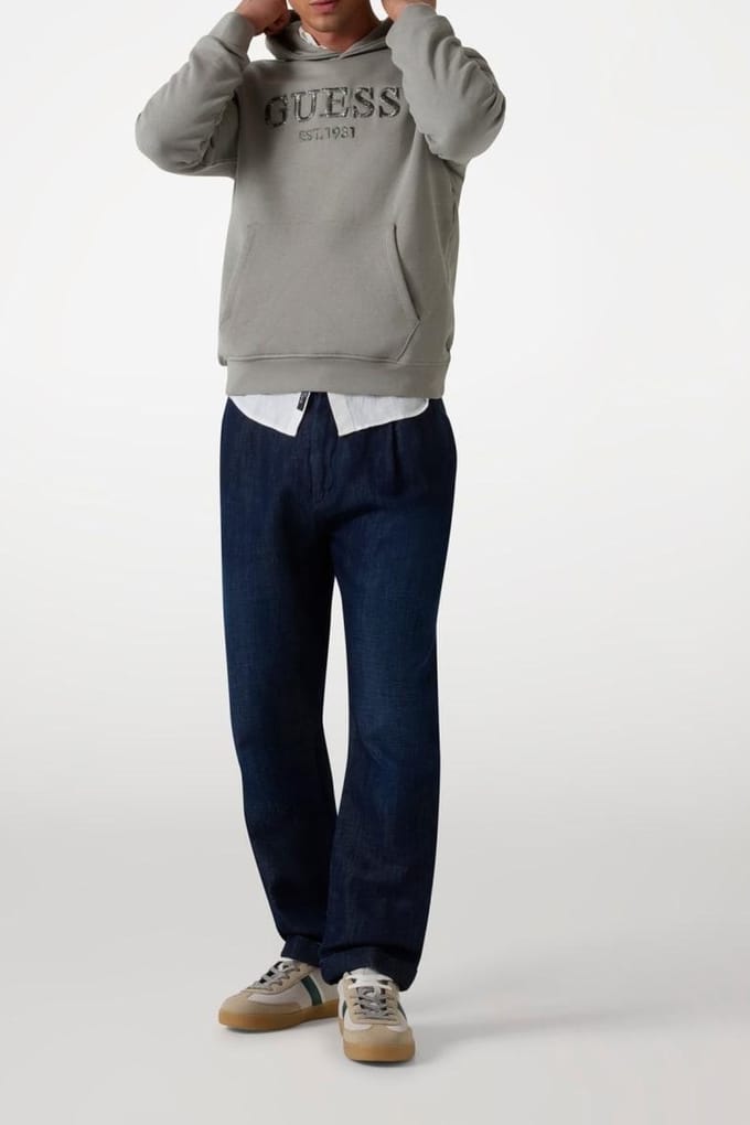 GUESS Beau Hoodie Sweatshi Sage Plant Taglia: S | Maglioni a maglia Outlet | Uomo | Verde