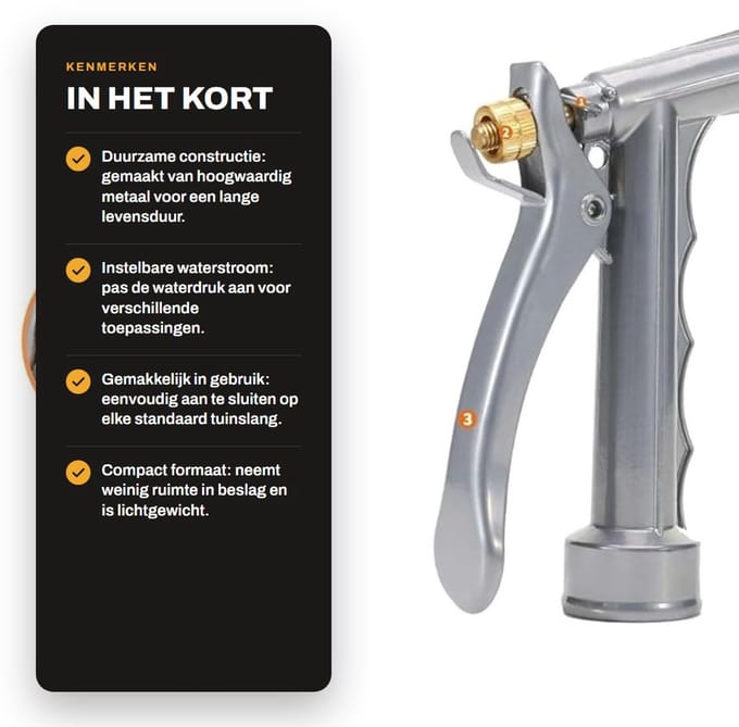 Dailygoods- Sproeier Stevige Constructie - Verstelbare Waterstroom
