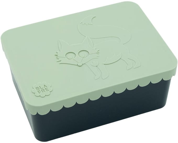 Blafre | Lunchbox Met 1 Compartiment Vos Lichtgroen + Marineblauw