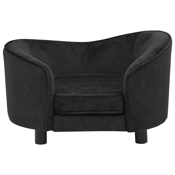 vidaXL - Hondenbank - 69x49x40 - cm - pluche - zwart