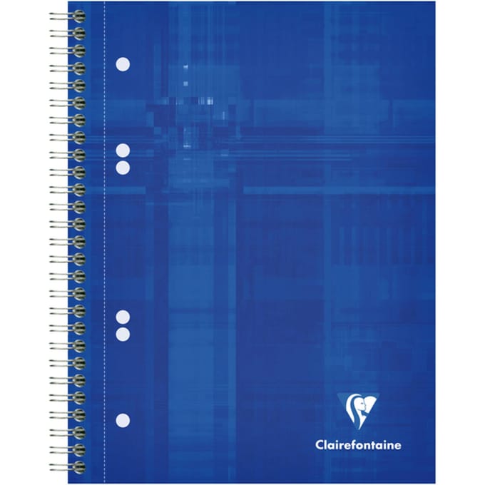 Collegeblok Clairefontaine Studium A5+ ruit 5x5mm 6-gaats 80 pagina's assorti
