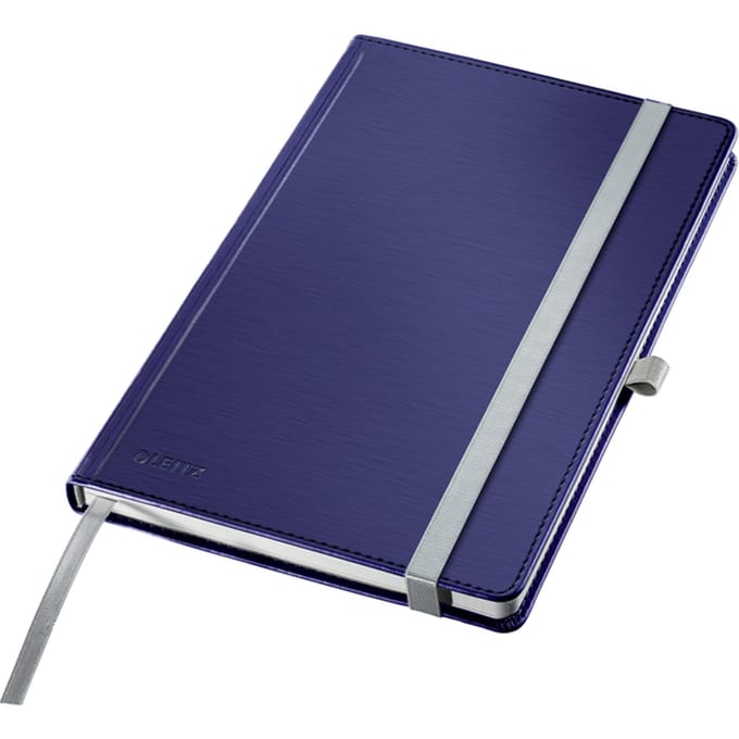 Leitz Style Notitieboek A5 Gelijnd - met Hardcover - 100 Grams Papier - Titanium Blauw