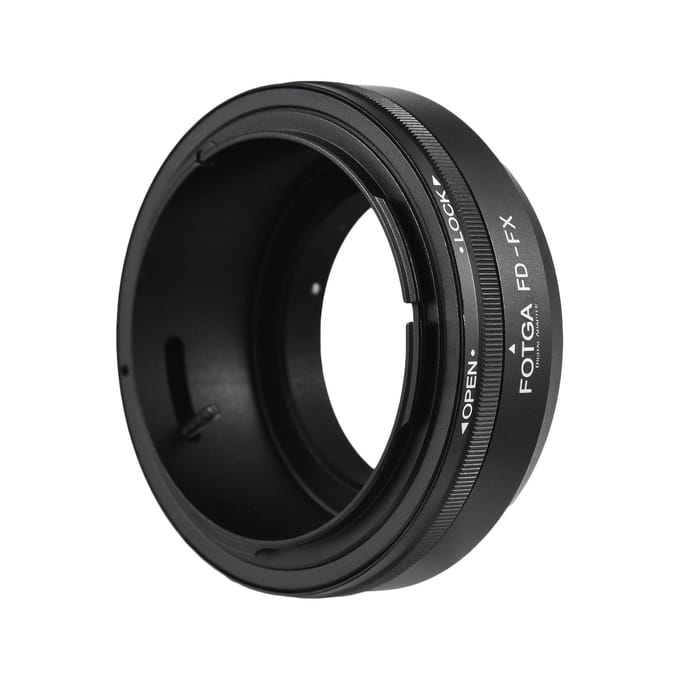 FOTGA Handmatige Lens Mount Adapter Ring Aluminiumlegering voor Canon FD Mount Lens naar Fuji zwart