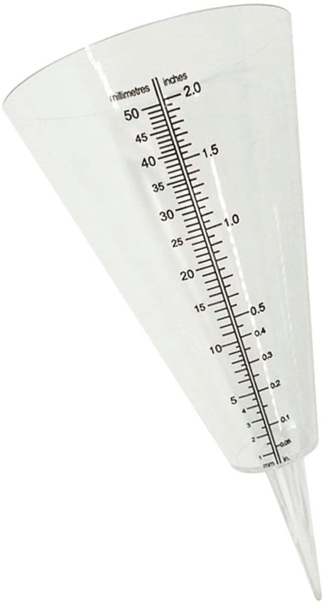 Transparante Regenmeter - Regenmeter Met Schaal - Buiten Meten - Conisch Ontwerp - 1 Milliliter - Transparant
