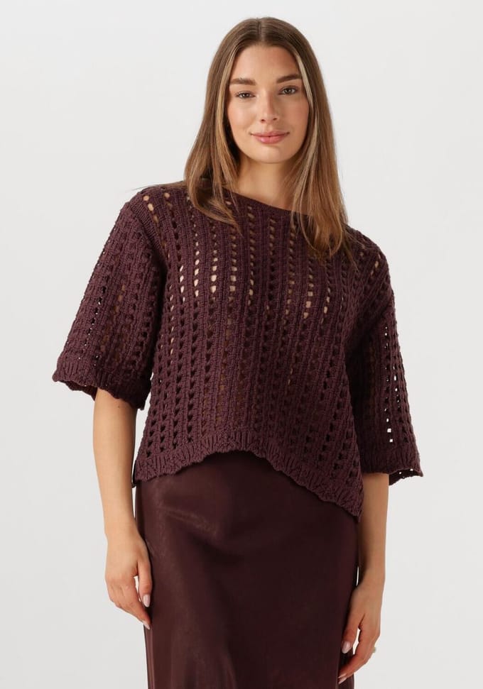 MSCH Copenhagen Mschfairyn 2 4 Pullover Tops & T-shirts Dames - Shirt - Bordeaux - Maat M/L