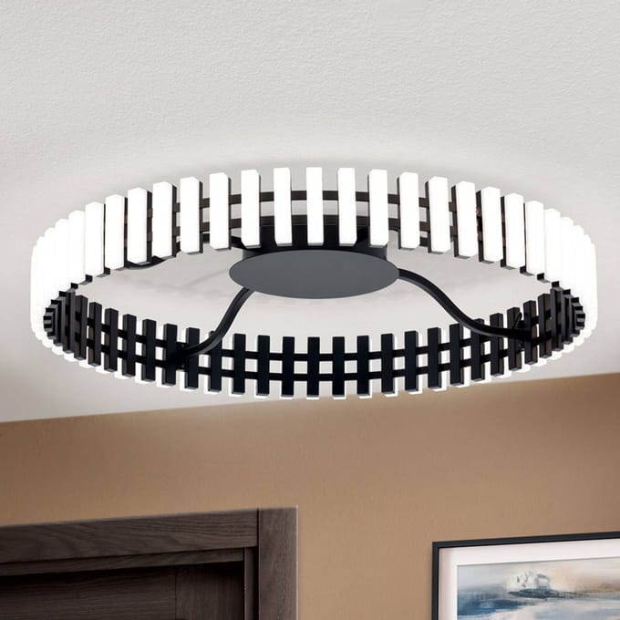 ORION Mansion LED plafondlamp, zwart en wit Ø 63 cm