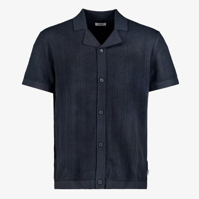 JJ REBEL heren overhemd donkerblauw - Maat M