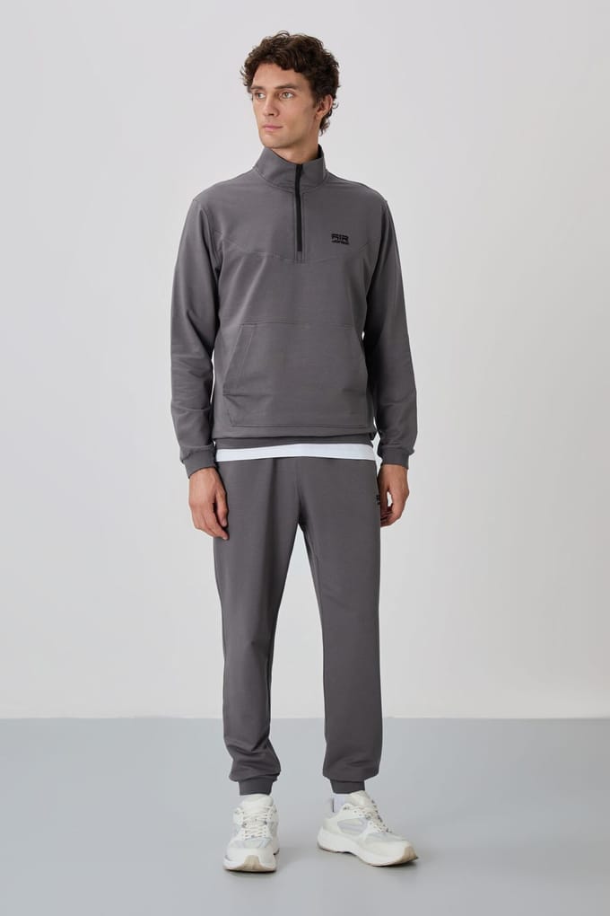Heren Sweatshirt met Ritssluiting en Broekset