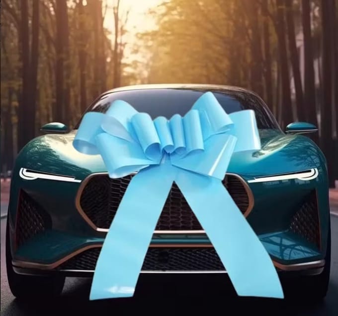 Auto strik licht blauw