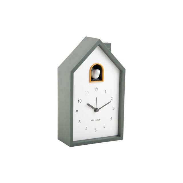 Karlsson - Wekker Modern Cuckoo - Jungle groen
