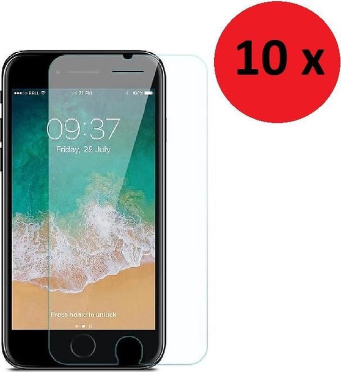 Geschikt voor iPhone SE 2020 Screenprotector - SE 2020 Screen Protector 10x Bescherm Glas