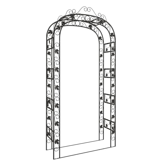 vidaXL Tuinboog 116x45x240 cm staal zwart