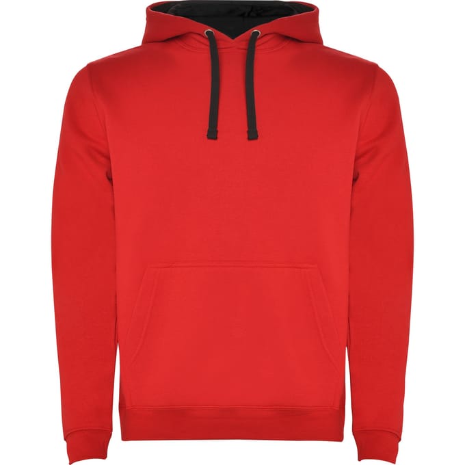 Roly Heren Urban Hoodie (Rood/zwart)